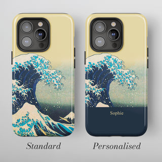 Tough Case MagSafe The Great Wave, standard or personalised with your name on the colour band