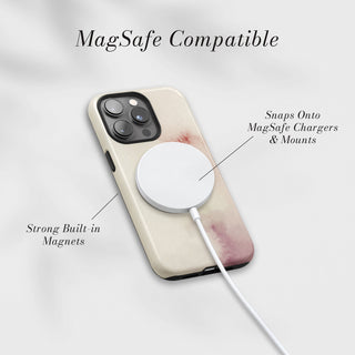 Tough Case MagSafe Pearl Mist, snaps onto MagSafe chargers and mounts