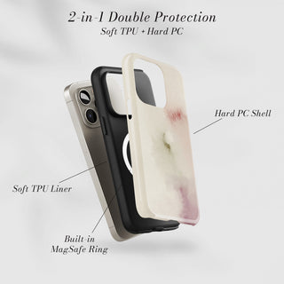 Tough Case MagSafe Pearl Mist, two layer protection with soft TPU liner and hard PC shell