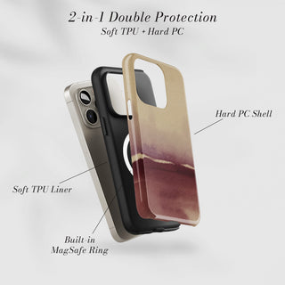Tough Case MagSafe Wine Horizon, two layer protection with soft TPU liner and hard PC shell