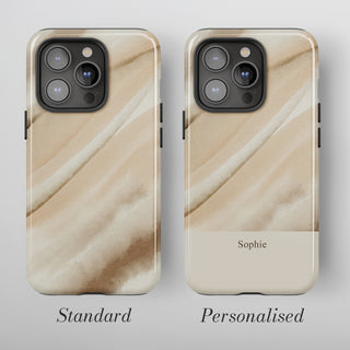 Tough Case MagSafe Latte Swirl, standard or personalised with your name on the colour band