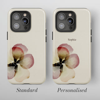 Tough Case MagSafe Blush Pansy, standard or personalised with your name printed on the design