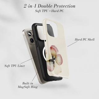 Tough Case MagSafe Blush Pansy, two layer protection with soft TPU liner and hard PC shell