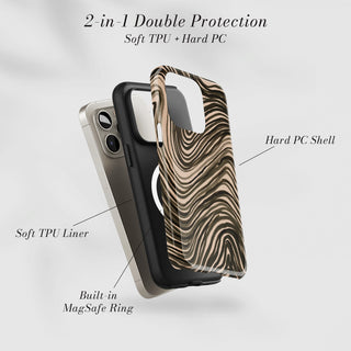Tough Case MagSafe Ink Tide, two layer protection with soft TPU liner and hard PC shell