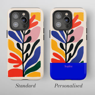 Tough Case MagSafe Cut-Out Botanical, standard or personalised with your name on the colour band