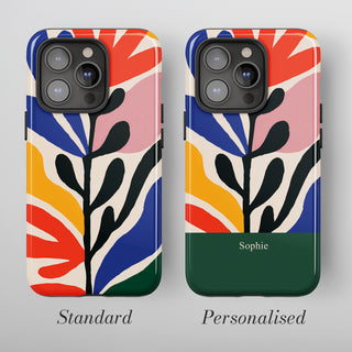 Tough Case MagSafe Cut-Out Botanical, standard or personalised with your name on the colour band