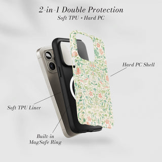 Tough Case MagSafe Willow Garden, two layer protection with soft TPU liner and hard PC shell