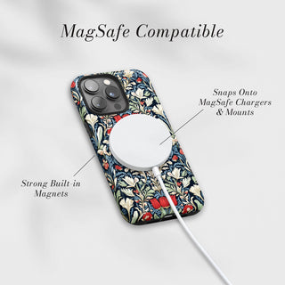 Tough Case MagSafe Tulip Trellis, snaps onto MagSafe chargers and mounts