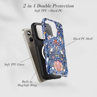 Tough Case MagSafe Midnight Garden, two layer protection with soft TPU liner and hard PC shell