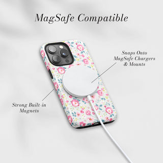 Tough Case MagSafe Sugar Blossom, snaps onto MagSafe chargers and mounts