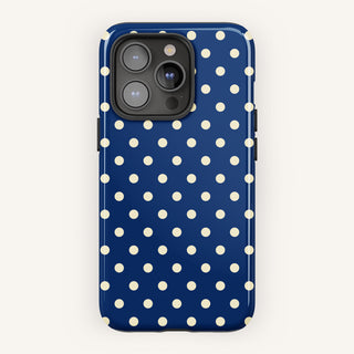 Tough Case MagSafe Navy Polka Dots, front view