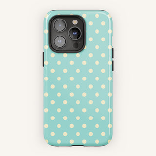 Tough Case MagSafe Mint Polka Dots, front view