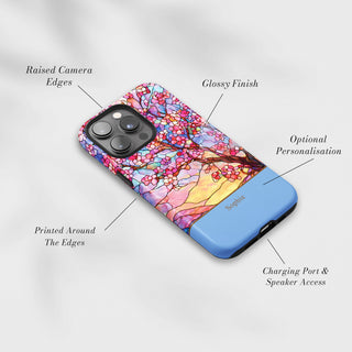 Tough Case MagSafe Blossom Window, raised camera edges, glossy finish and port access