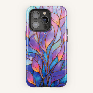 Tough Case MagSafe Amethyst Leaves, front view