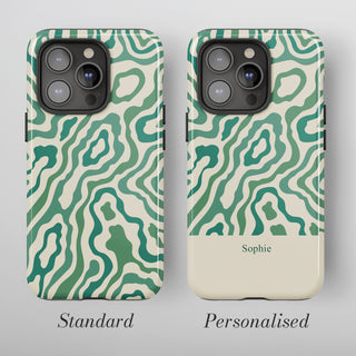 Tough Case MagSafe Ocean Swirl, standard or personalised with your name on the colour band