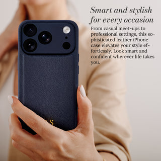 Smart and stylish for every occasion - leather iPhone case in hand