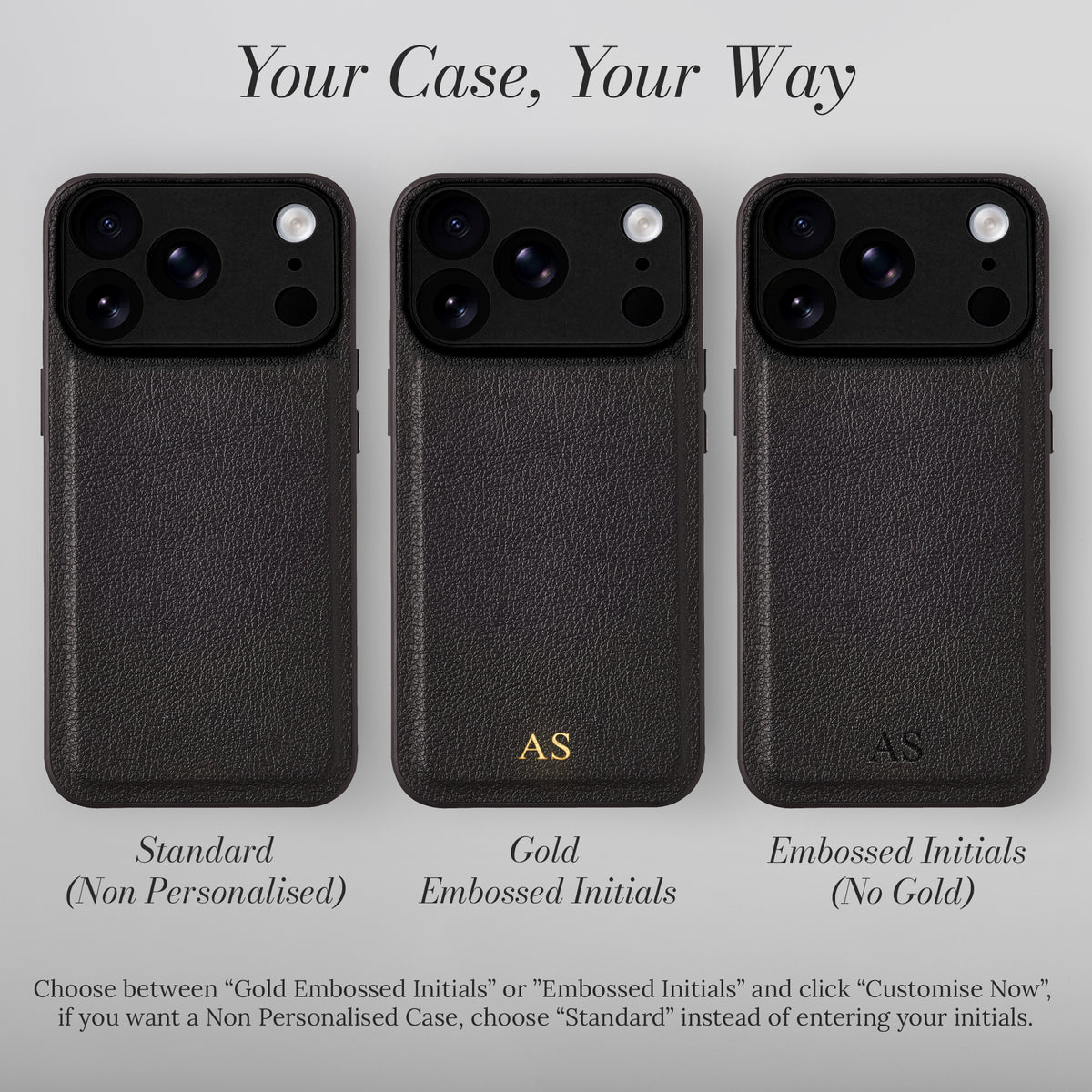 Your case, your way - personalisation options