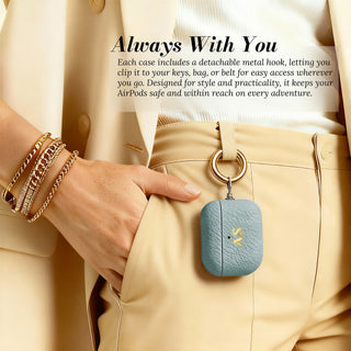 Always with you - clipped to trousers with gold hook