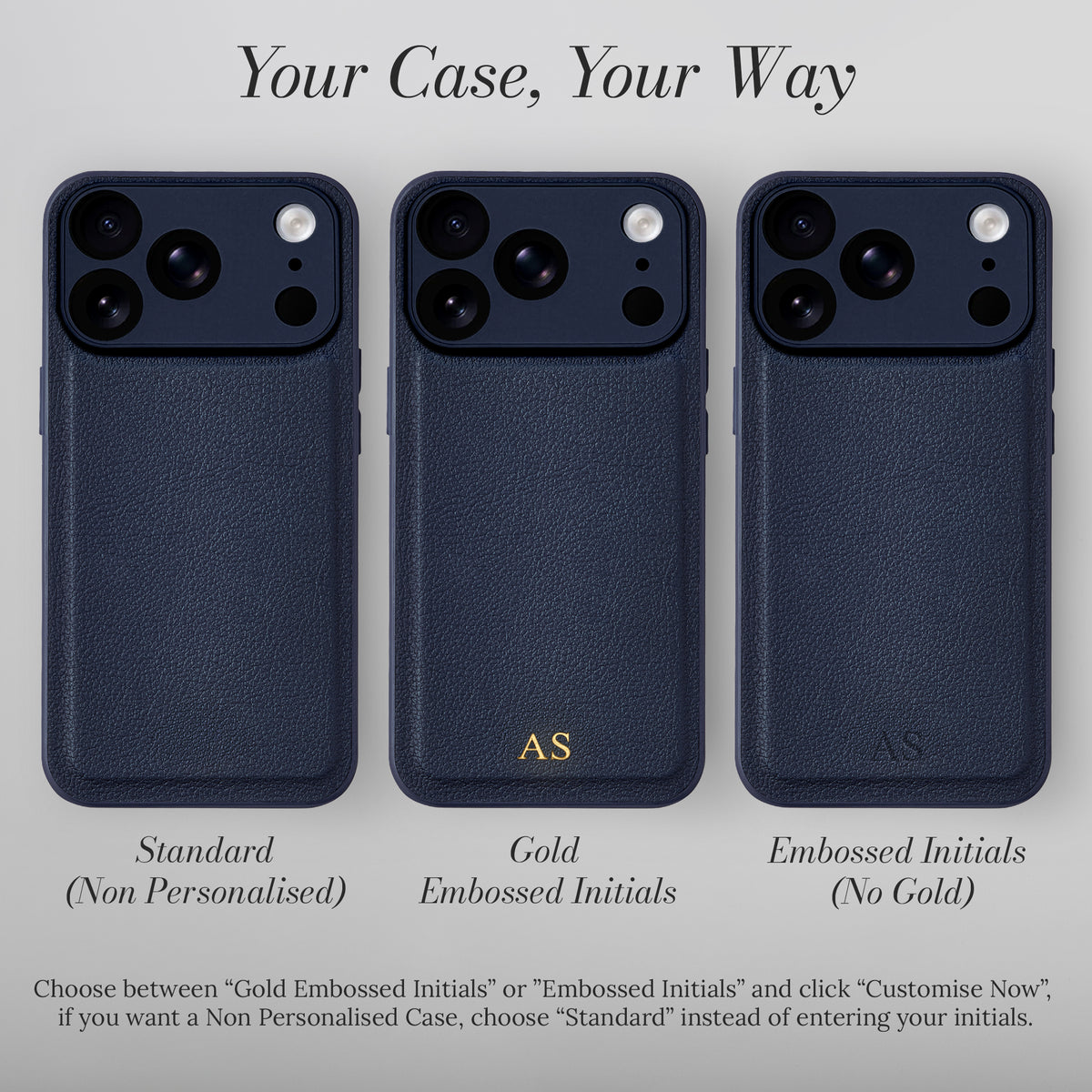 Your case, your way - personalisation options