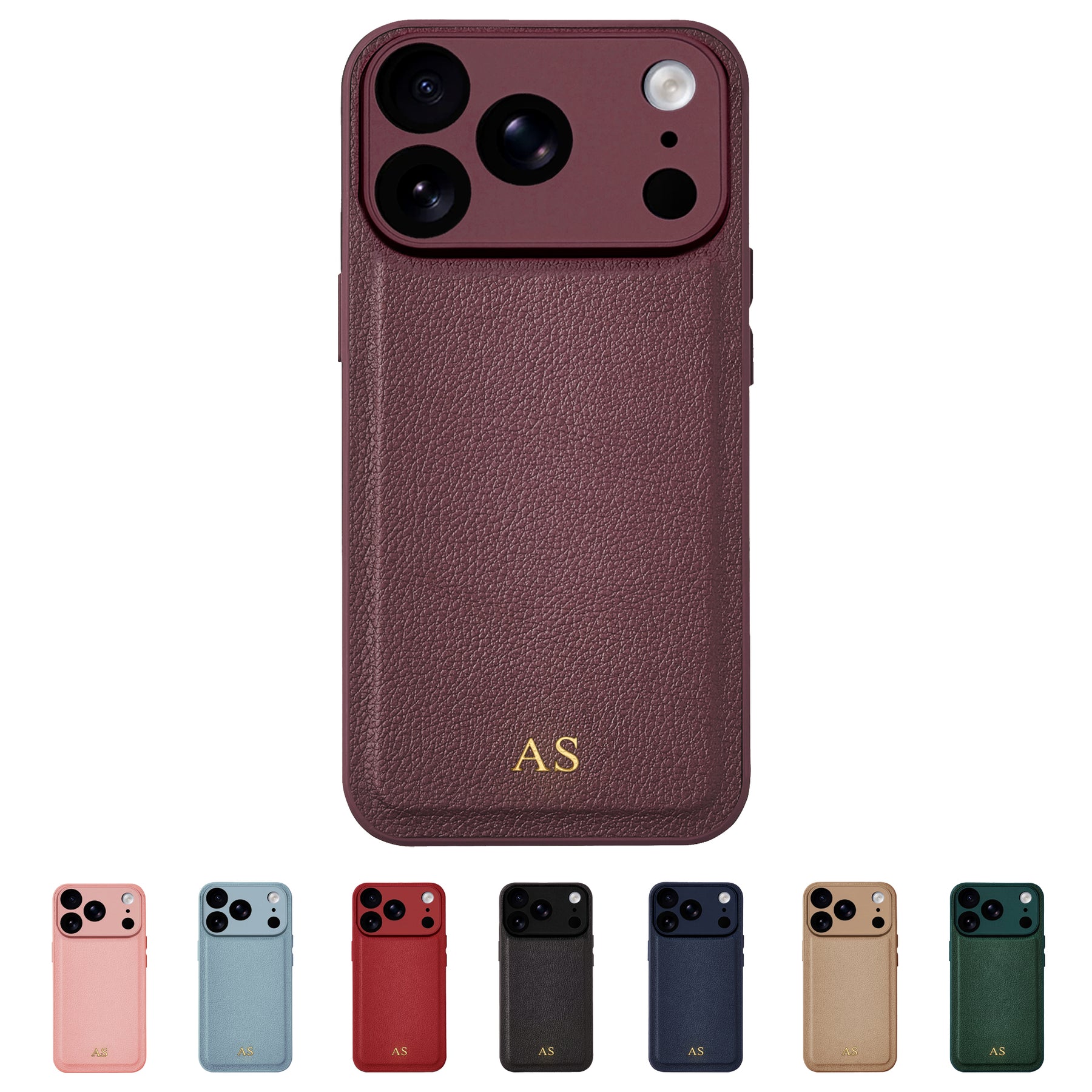 Gold embossed initials - all 8 colours