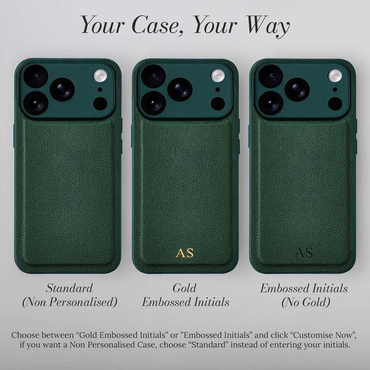 Your case, your way - personalisation options