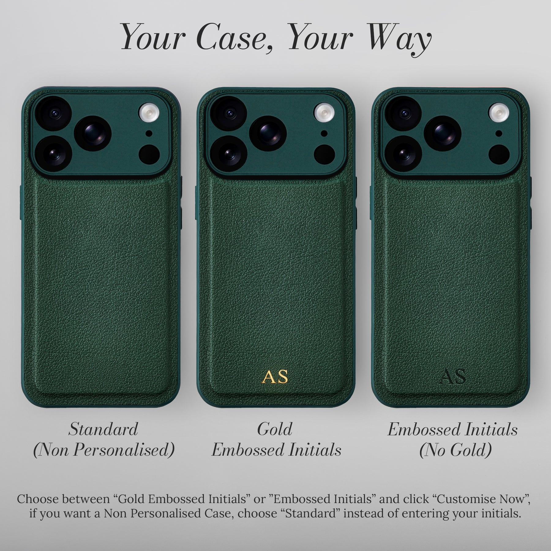 Your case, your way - personalisation options