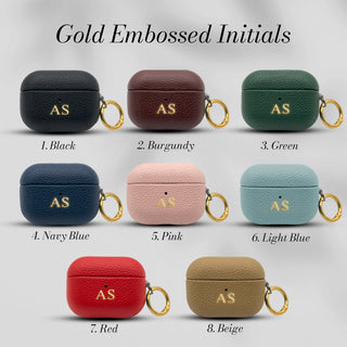Gold embossed initials - all 8 colours