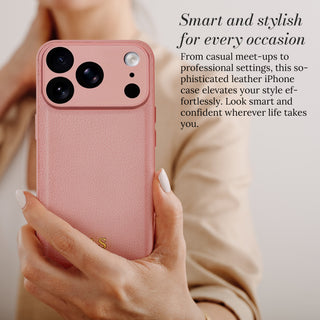 Smart and stylish for every occasion - leather iPhone case in hand