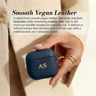 Smooth vegan leather — close-up in hand