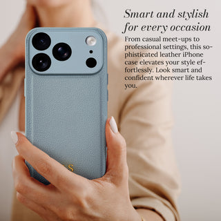 Smart and stylish for every occasion - leather iPhone case in hand