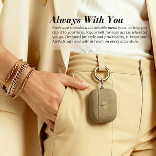 Always with you - clipped to trousers with gold hook