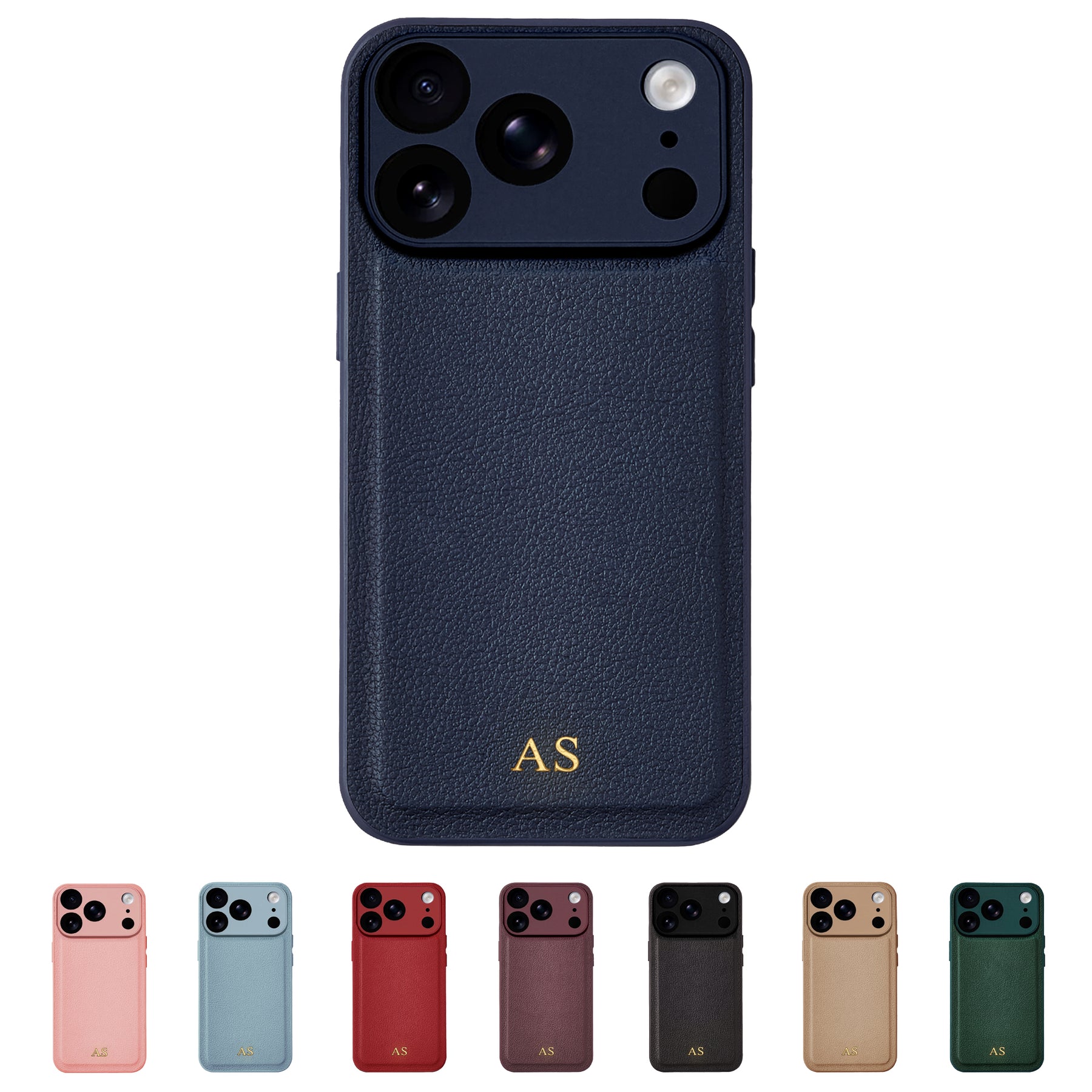 Gold embossed initials - all 8 colours
