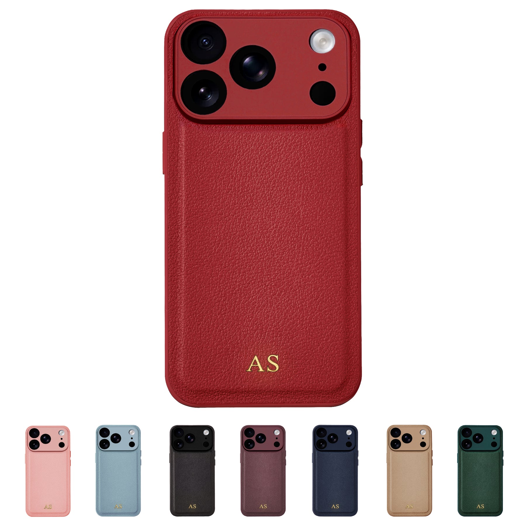 Gold embossed initials - all 8 colours