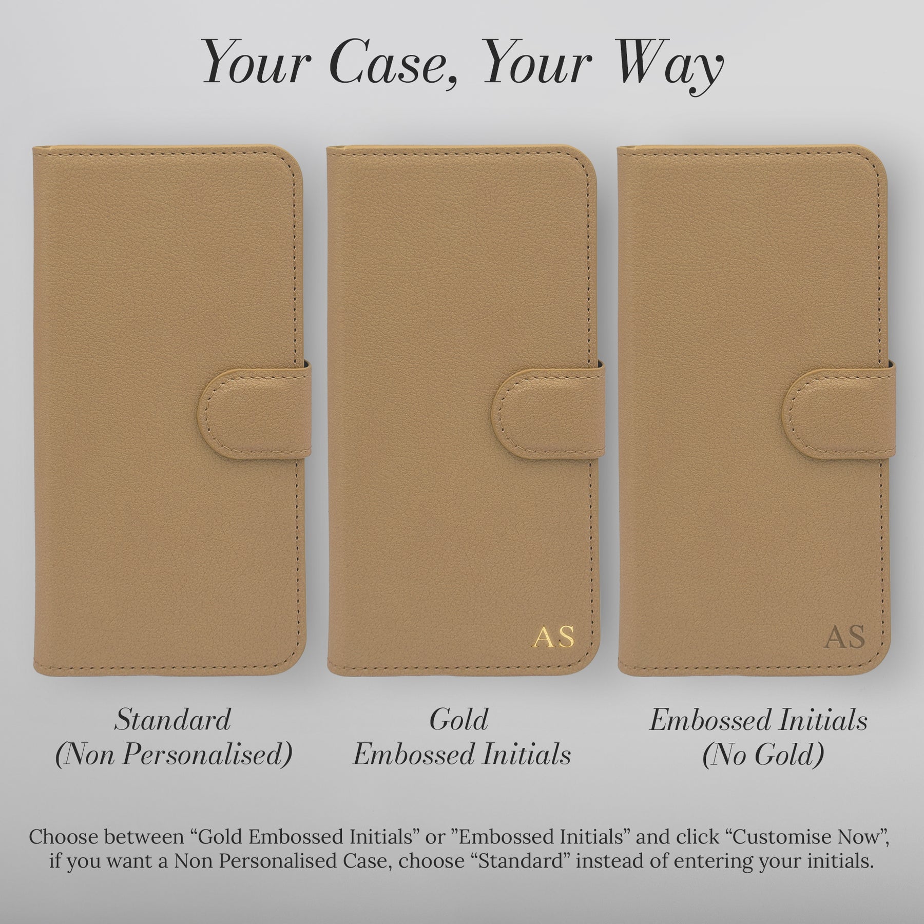 Your case, your way - personalisation options