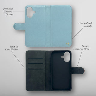 Built-in card holder, secure magnetic strap and precision camera cutout - features