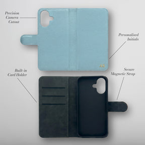 Built-in card holder, secure magnetic strap and precision camera cutout - features