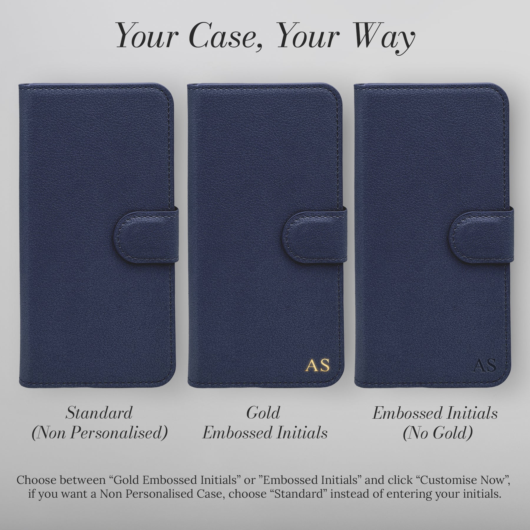 Your case, your way - personalisation options