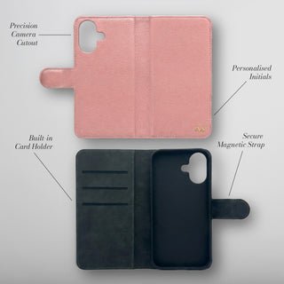 Built-in card holder, secure magnetic strap and precision camera cutout - features