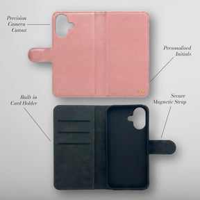 Built-in card holder, secure magnetic strap and precision camera cutout - features
