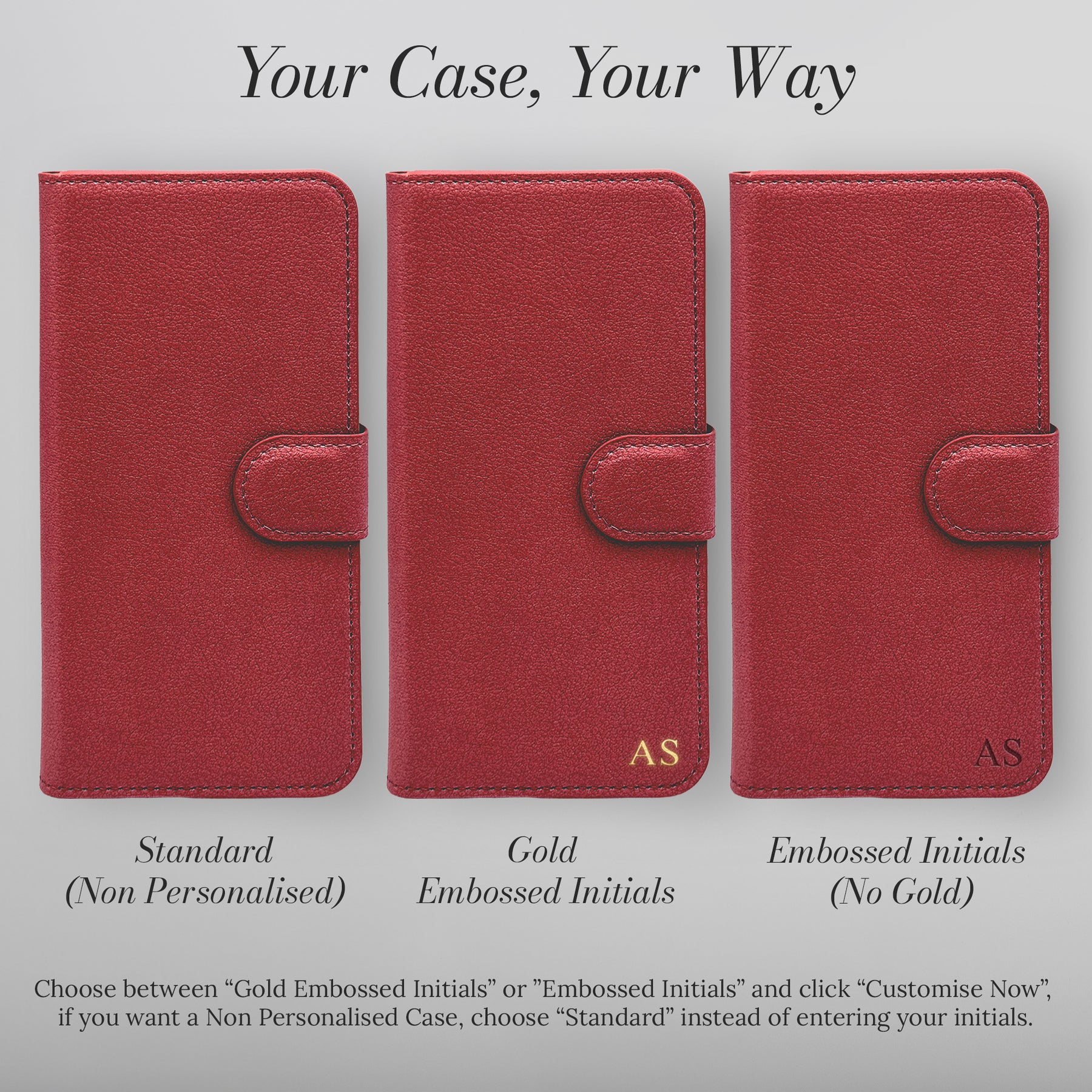 Your case, your way - personalisation options