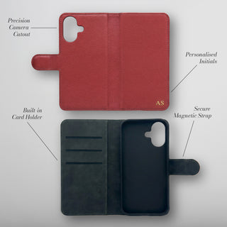 Built-in card holder, secure magnetic strap and precision camera cutout - features