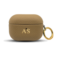 Personalised Vegan Leather AirPods Case - Beige