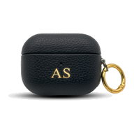 Personalised Vegan Leather AirPods Case - Black