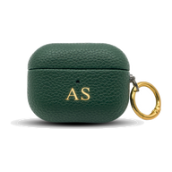 Personalised Vegan Leather AirPods Case - Green