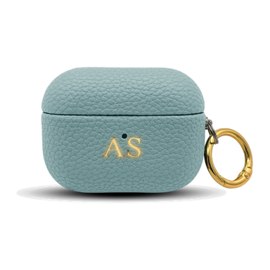 Matching AirPods case in Light Blue