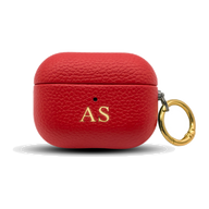 Personalised Vegan Leather AirPods Case - Red
