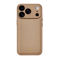Personalised Vegan Leather iPhone Case - Beige