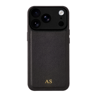 Personalised Vegan Leather iPhone Case - Black