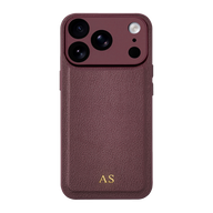 Personalised Vegan Leather iPhone Case - Burgundy