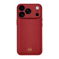 Personalised Vegan Leather iPhone Case - Red